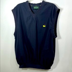 Masters Collection Men’s Navy Blue Windbreaker V-Neck Vest Golf Size Large.